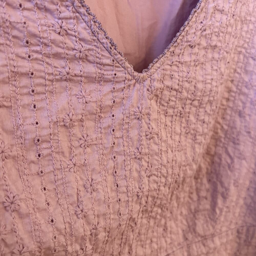 Eddie Bauer Women’s Lilac Purple Eyelet Sleeveless Top Vintage Y2K Cottagecore M - Picture 8 of 8